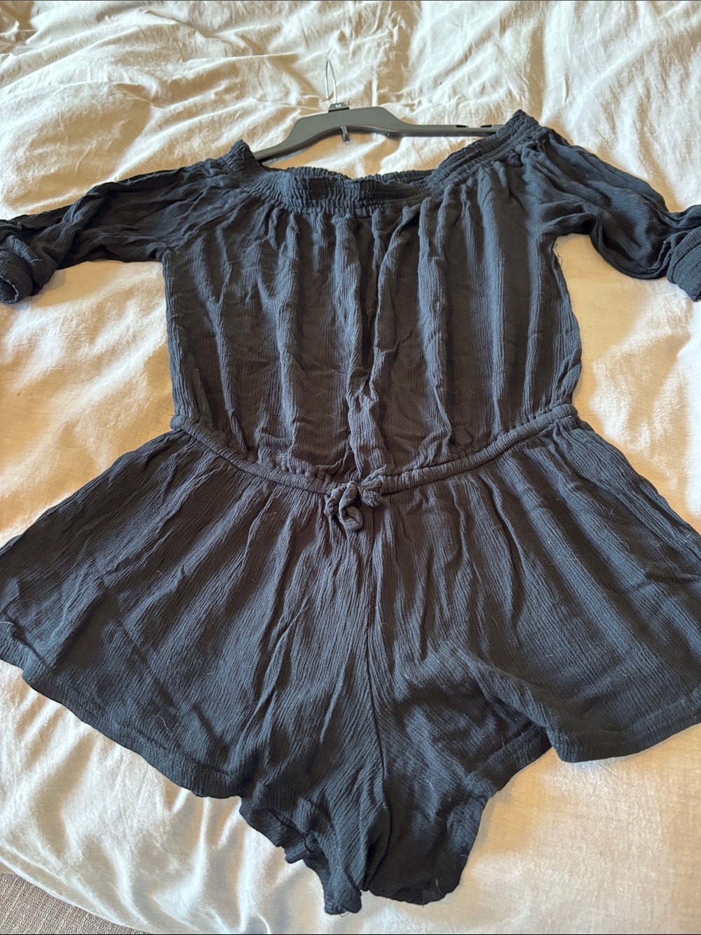 Raisins Black Off-Shoulder Summer Romper